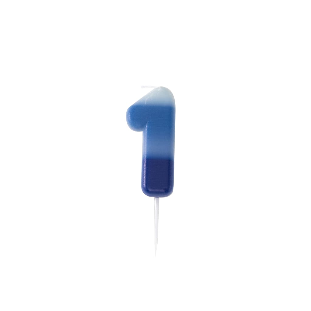 Farbverlauf Kerze blau, 10,5cm - 1