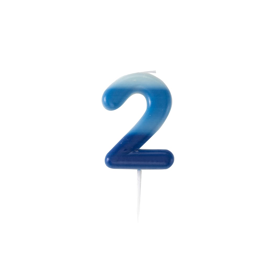 Farbverlauf Kerze blau, 10,5cm - 2