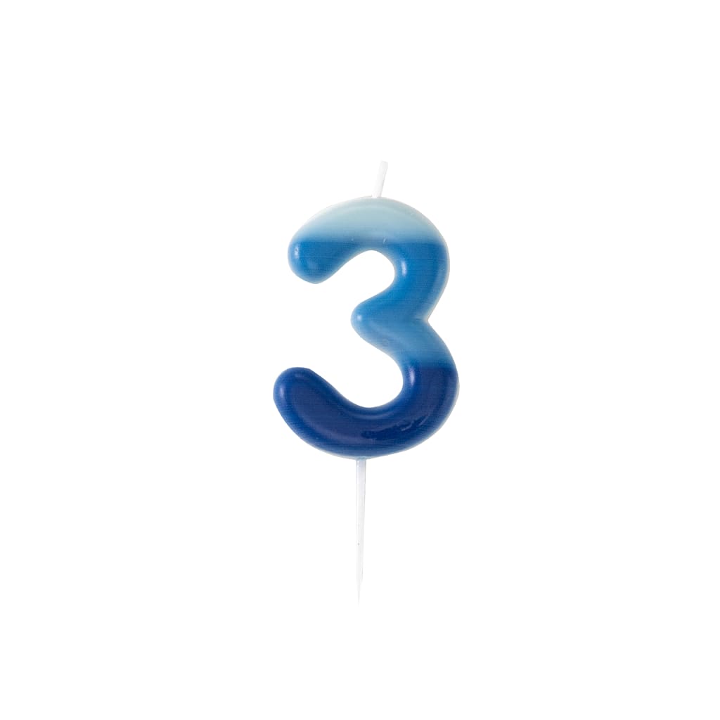 Farbverlauf Kerze blau, 10,5cm - 3