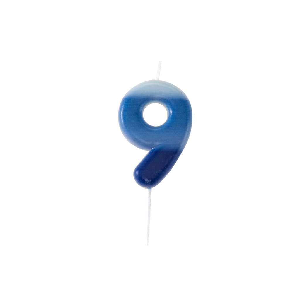 Farbverlauf Kerze blau, 10,5cm - 9