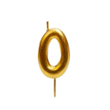 Kerze Zahlen Gold, 5,5cm