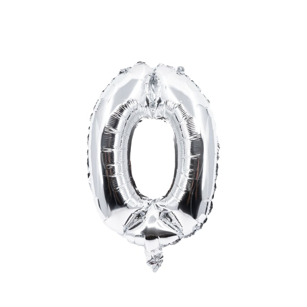 Ballon Zahlen Silber , 35 cm | 0