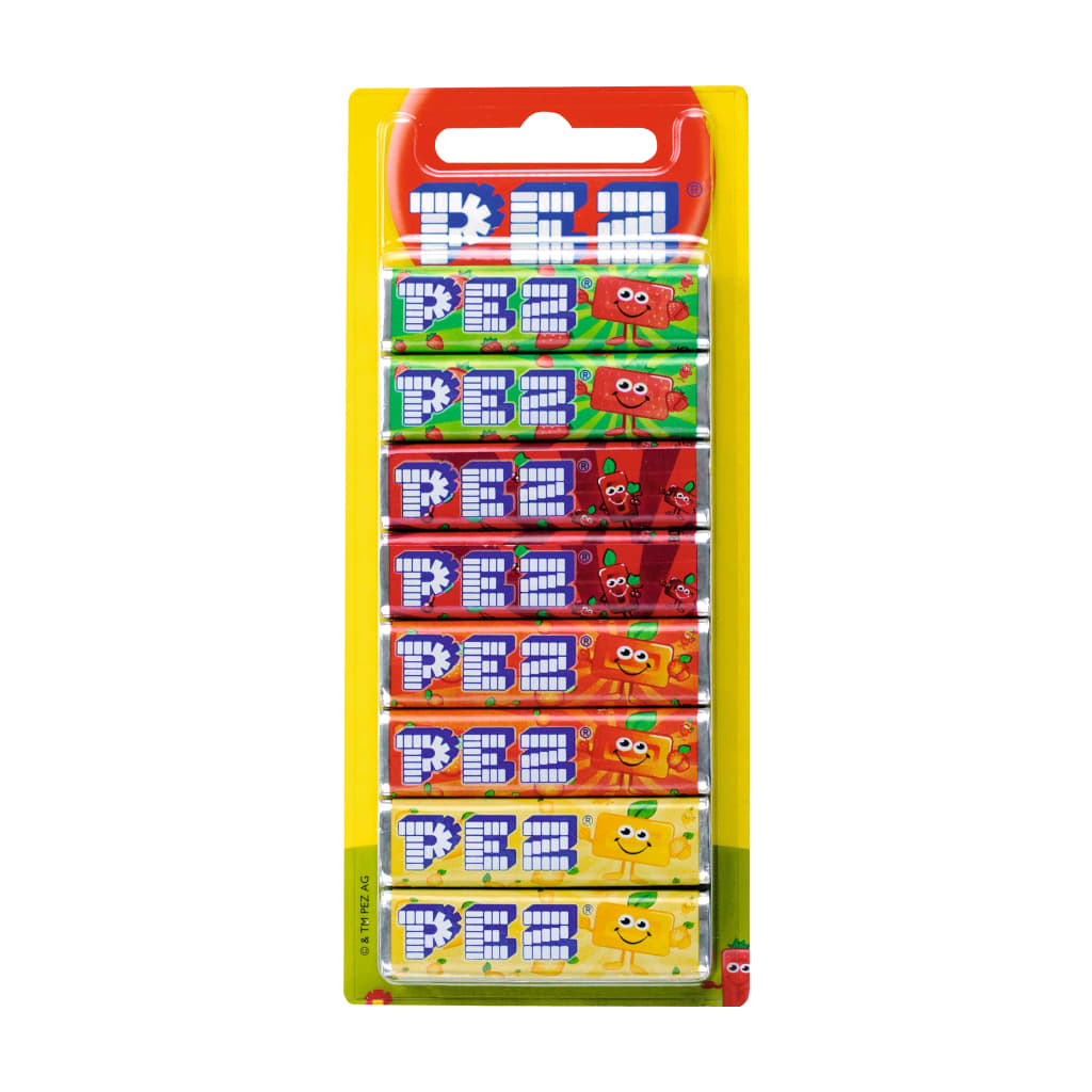 PEZ 4-Frucht Nachfüllpack, 8 Stück