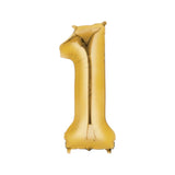 Folienballon Gold, diverse Zahlen, 33-36"/83-91cm
