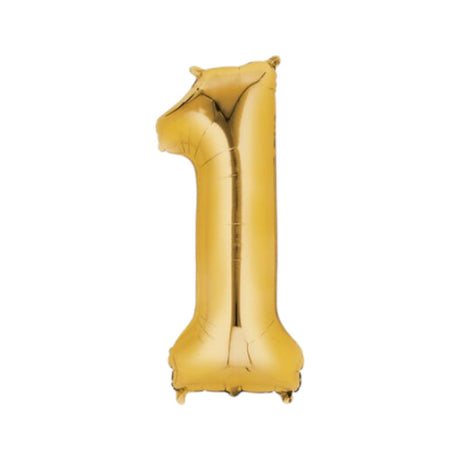 Folienballon Gold, diverse Zahlen, 33-36"/83-91cm