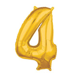 Folienballon Gold, diverse Zahlen, 33-36"/83-91cm