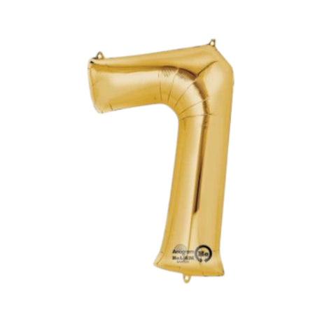 Folienballon Gold, diverse Zahlen, 33-36"/83-91cm