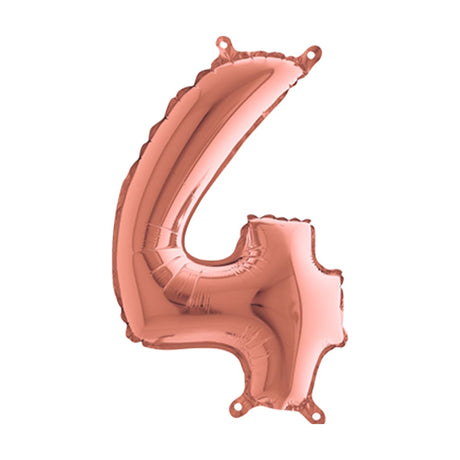 Folienballon Rose Gold, diverse Zahlen, 26"/66cm